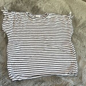 Stem Black and White Striped Kids Shirt